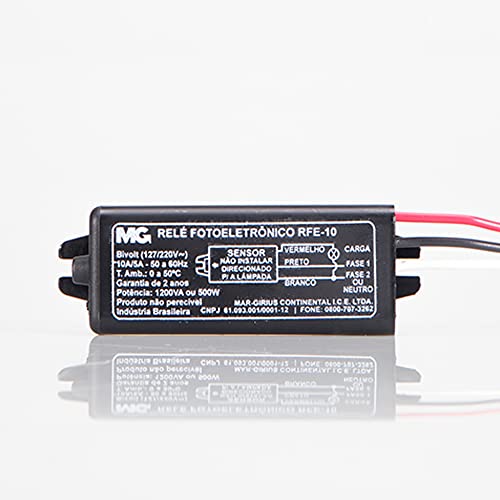 Relé Fotoeletrônico Compacto NF 500w Bivolt RFe-10 Margirius