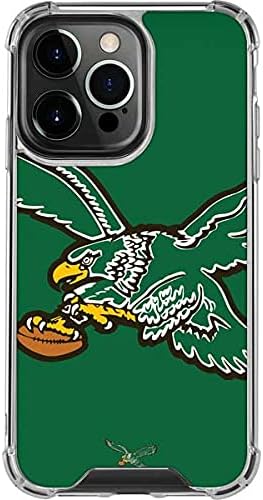 Skinit Clear Phone Case Compatible with iPhone 13 Pro - Officially Licensed NFL Philadelphia Eagles Retro Logo Design