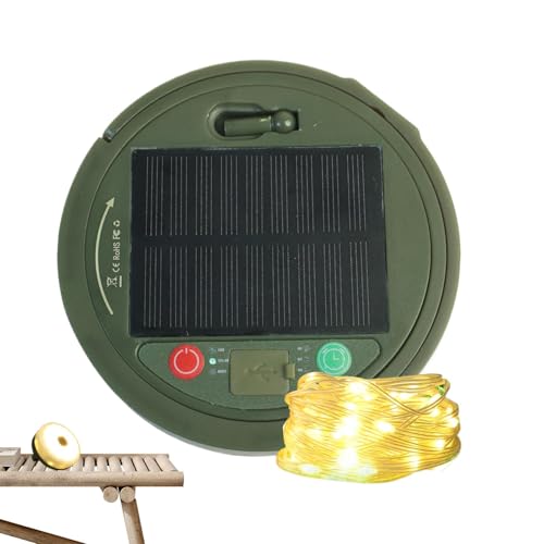 Lampe camping LED rechargeable solaire et guirlande lumineuse étanche pour auvent randonnée