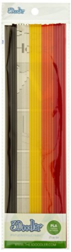 3Doodler Create PLA 3D Printing Filament Refill Pack (X25 Strands, Over 200'. of Extruded Plastic!) - Clearly Autumn