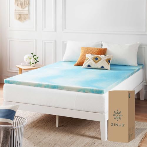 Lista de Colchoneta ortopedica - 5 favoritos. 48 Zinus Topper | Sobrecolchón Queen Refrescante de Memory Foam de 5 cm con Esencia de Té Verde | Enviado en Caja y con Garantía de 5 años