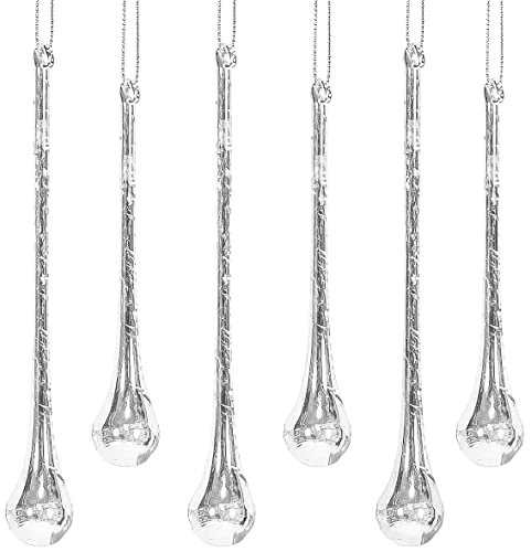 Red Co. 6' and 8' Decorative Silver Glass Icicle...