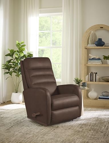 Image of La-Z-Boy Forum Leather Rocking Recliner, Walnut