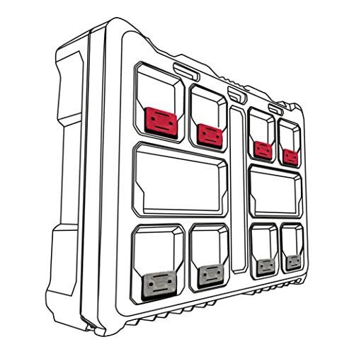 StealthMounts Mounting Feet for Milwaukee Packout (8 Pack) - Red | Adapter for Packout System | Mounting Feet for Packout | Made in UK by StealthMounts - Image 2