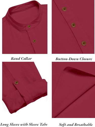Image of Zombom Combo of Men's Solid Cotton Polyester Blend Full Sleeve Mandarin /Chinese Collor Straight Kurta Shirt (Pack of 3)