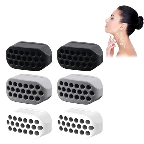 6 Pieces Jaw Exerciser, Masticator Jaw Trainer, Jaw to Strengthen and Tighten the Jaw Line and Neck, Jaw to Improve the Jaw Line