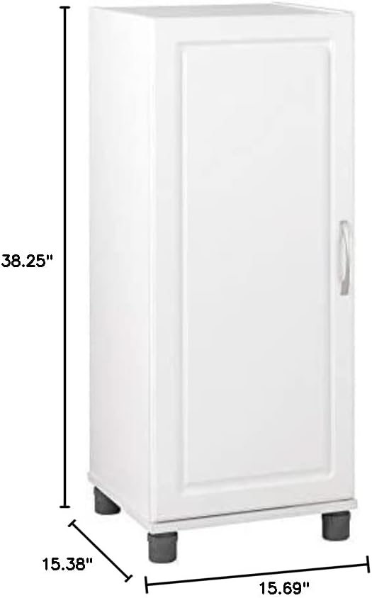 SystemBuild Kendall Stackable Storage Cabinet 16" - White