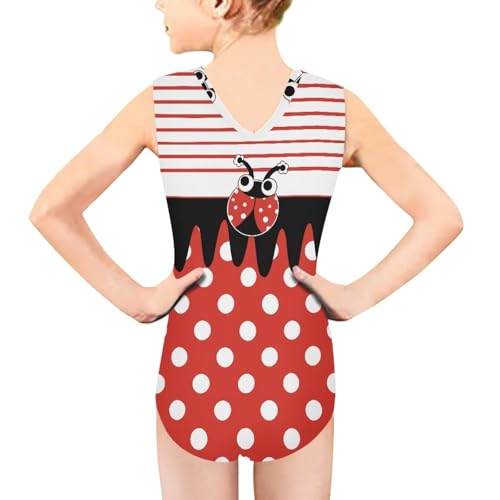 GOSTONG One Piece V Neck Swimsuit for Kids Girls Quick Dry Sleeveless Bathing Suits with Bikini Bottom2