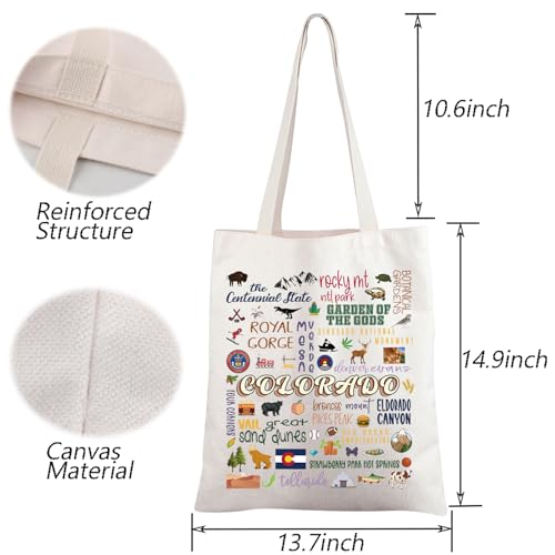TGBJE Colorado State Vacation Gift Centennial State Tote Bag Colorado Lover Gift Centennial State Travelers Handle Bag2