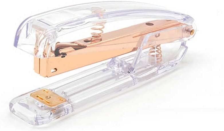 Agrafeuse Manuelle en métal agrafeuse en Or Rose 24/6/26/6 Accessoires de Bureau Papeterie Scolaire