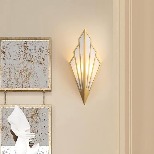 Lámpara de pared LED interior regulable dorada moderna para iluminación de escaleras 7