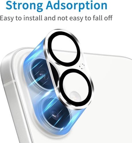 Image of Camera Lens Protector Compatible with iPhone 17 (Pack of 3) | 9H Tempered Glass Camera Lens Guard | Scratch Resistant | HD Clear | Anti-Fingerprint | Easy Installation | Bubble Free