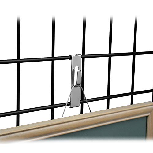 Gridwall Utility Notch Hook, Picture Hanger for Grid Panels, Chrome, 5 Pack image 5
