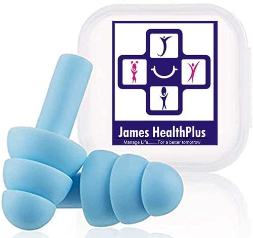 james healthplus James Ear Plugs Soft Silicone Reusable Earplugs Noise Cancelling for Hearing Protection, Sleeping, Noise Reduction, Pack of 2 (2 PAIR)-picture-54