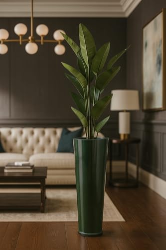 Vaso Alto para Plantas Efeito Marmorizado Luxo Decoração Casa e J...