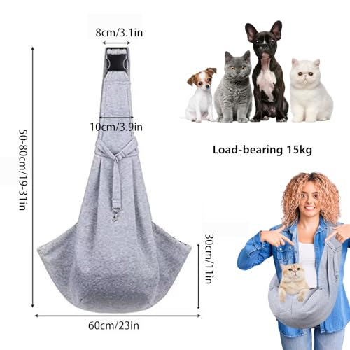 Xbessc Hunde Tragetasche Kleine Hundetragetasche Verstellbar Hundetrage Wendbarer Hundetragetuch Bis 7.5 kg Hund Tragetuch für Outdoor Aktivitäten mit Hunden Atzen WochenendausflüGe Spaziergänge