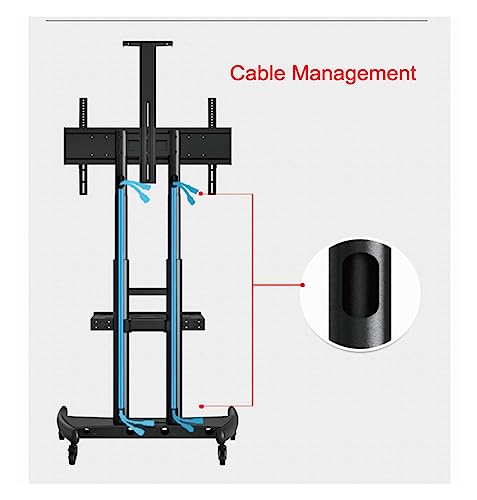 Soporte carrito para TV 55-80 pulgadas UPGENT negro miniatura 4