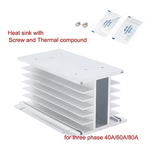 Relais à semi-conducteurs SSR AC Control triphasé 80A aluminium - 7