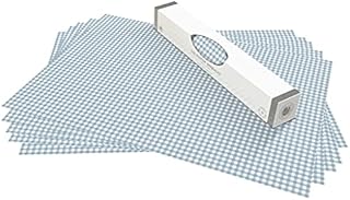 The Master Herbalist UNSCENTED & WIPE CLEAN Drawer Liners in a COOKS BLUE GINGHAM Design - Perfect for Kitchen Drawers, Shelves, Cupboards & Cabinets