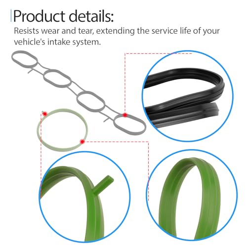 Image of MS97038 Intake Manifold Gasket Set Compatible with 2013-2020 Nissan NV200, 2009-2014 Cube, 2007-2012 Sentra, 2007-2012 Versa, 2015-2018 Chevy City Express Replace 037-6179, 13220700, 220521