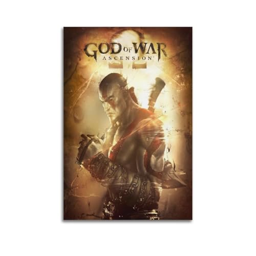 ZPAUEHFB Póster decorativo de God of War Ascension para videojuegos, pintura en lienzo, póster de pared e imagen artística moderna para decoración de dormitorio familiar, 20 x 30 cm