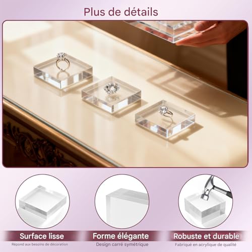 Support de base en acrylique transparent pour valoriser vos flacons de parfum