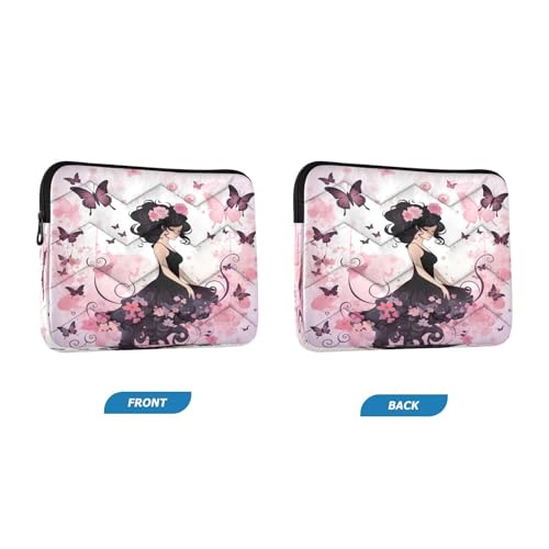 Funda para portátil 13-14 pulgadas Butterfly Pink Lady resistente miniatura 2