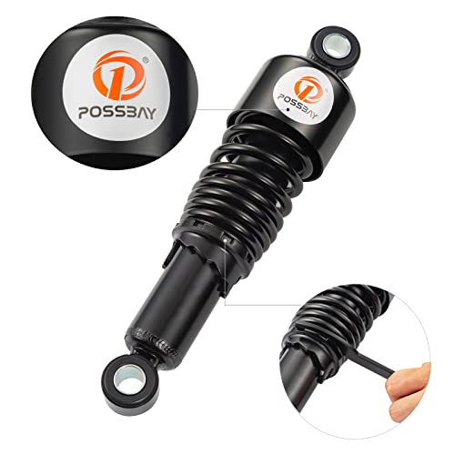 Possbay Motorcycle Shock Motorcycle Rear Shock 10.5"/267Mm Universal Rear Suspension 1Pair Black #TOP2