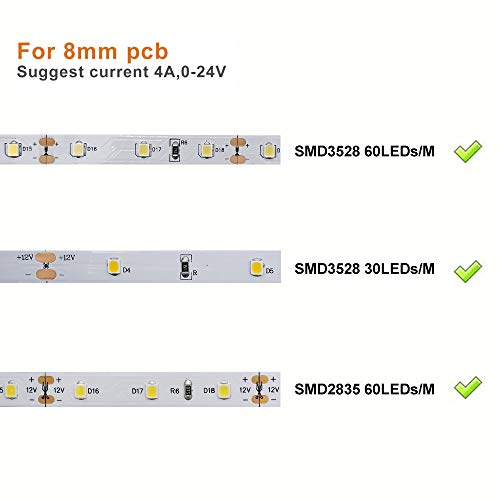 Lightingwill 10Pcs Pack Strip Wire Solderless Snap Down 2Pin Conductor Led Strip Connector For 8Mm Wide 3528 2835 Single Color Flex Led Strips #TOP5