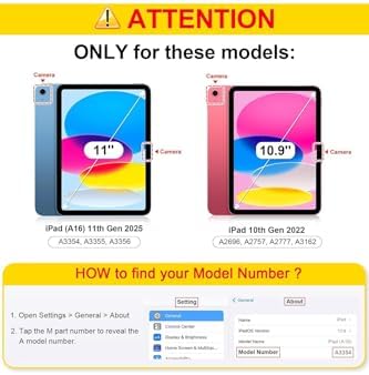 m.tk moveteck iPad 11. Nesil A16 11 inç/10. Nesil 10.9 inç ile Uyumlu Flip Cover Kılıf, Kalem Bölmeli, Bordo - Görsel 3