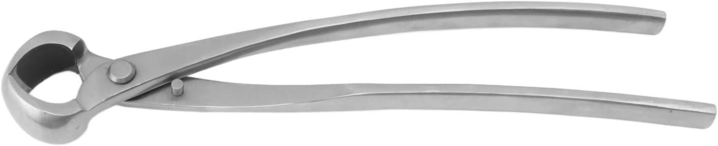 Bonsai Concave Branch Cutter, Alloy Pruning Trimmer, 11.2 Inch Silver - Precise Spherical Cuts, Ergonomic Handle, Ideal for Garden Plants and Bonsai