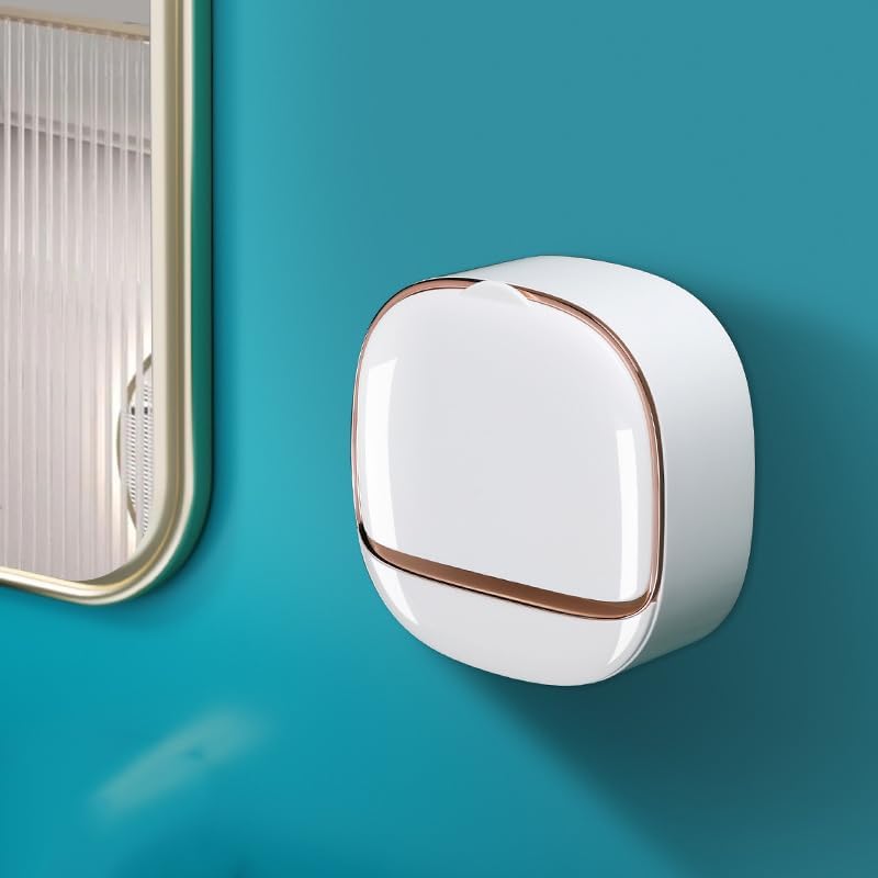 Miniatura 6 de Jabonera impermeable con caja de drenaje, soporte para jabonera impermeable, jabonera adhesiva, caja de jabón de drenaje montada en la pared con