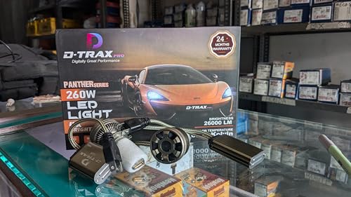 Image of D-TRAX H4 LED Headlight Bulb For Car 260W 26000LM 6000K (Cool White) With External Canbus Ballast Driver - Universal Fit