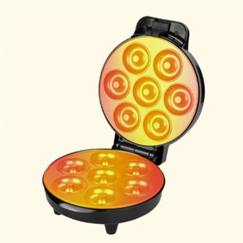 YIGECHENXIN 110V, 1000W Mini Donut Waffle Cake Maker, 7 Slots Home Baking Machine, Great for Breakfast, Snacks, Desserts And More - Image 3
