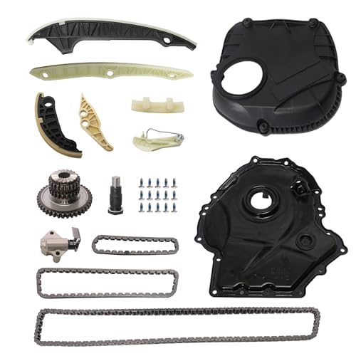JAVOUKA EA888 Engine Timing Chain Kit Timing Cover Tensioner Guide Rail Kit replacement fit for Audi A4 A6 Q5 TT fit for Volkswagen Tiguan Passat Jetta GTI Beetle 1.8T 2.0T 06-17