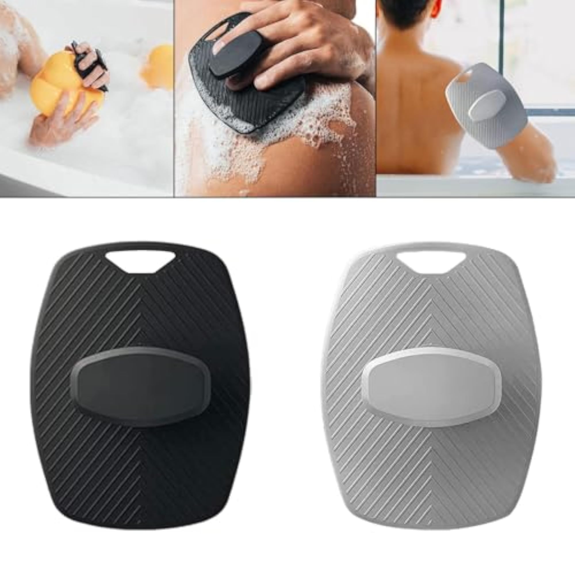Silicone Body Scrubber Home Bathing Accessory, Hanging Design