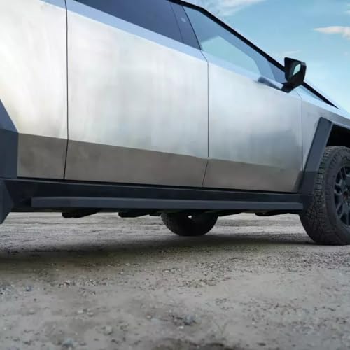 Juego 2 estribos laterales aluminio negro para Tesla Cybertruck miniatura 6