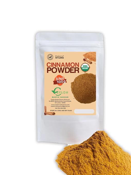 Pure Organic Ceylon Cinnamon Powder 3.5 Oz Usda Certified Gluten Free, Organic Ground, Ceylon Premium Quality Non-Gmo - Baking, Cooking & Beverages True Simply Ceylan Ground Cinnaman Powder Canela En Polvo