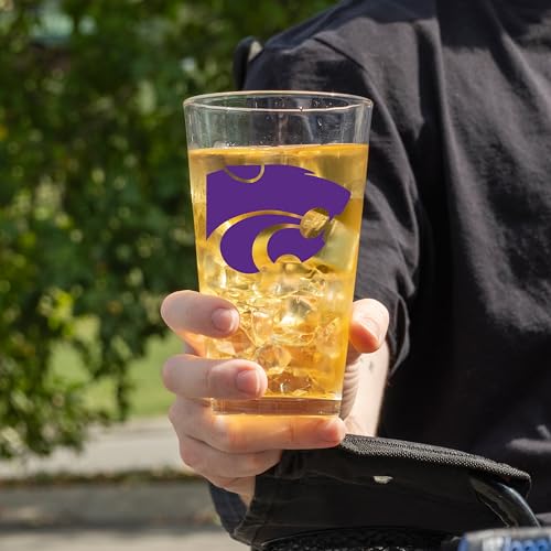 Image of Logo Brands NCAA 16 oz Pint Glass - Durable Glass With Bold Team Color- Chip-Resistant Rim Drinkware For Fans, Tailgates, Home Bars & Everyday Use