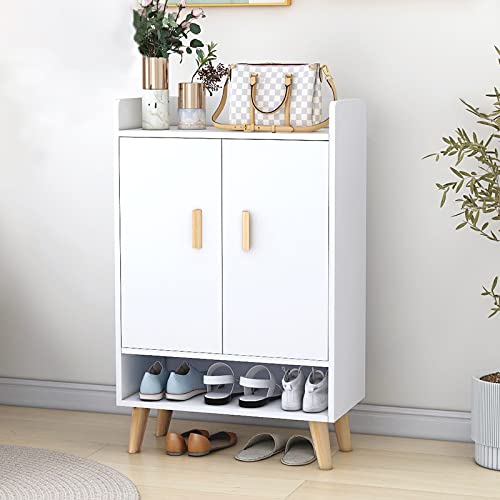 Buy White Shoe with 5 Shelves,Wooden Free Standing Shoe Racks