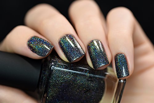 Image of ILNP Missed Calls - Black Holographic Nail Polish