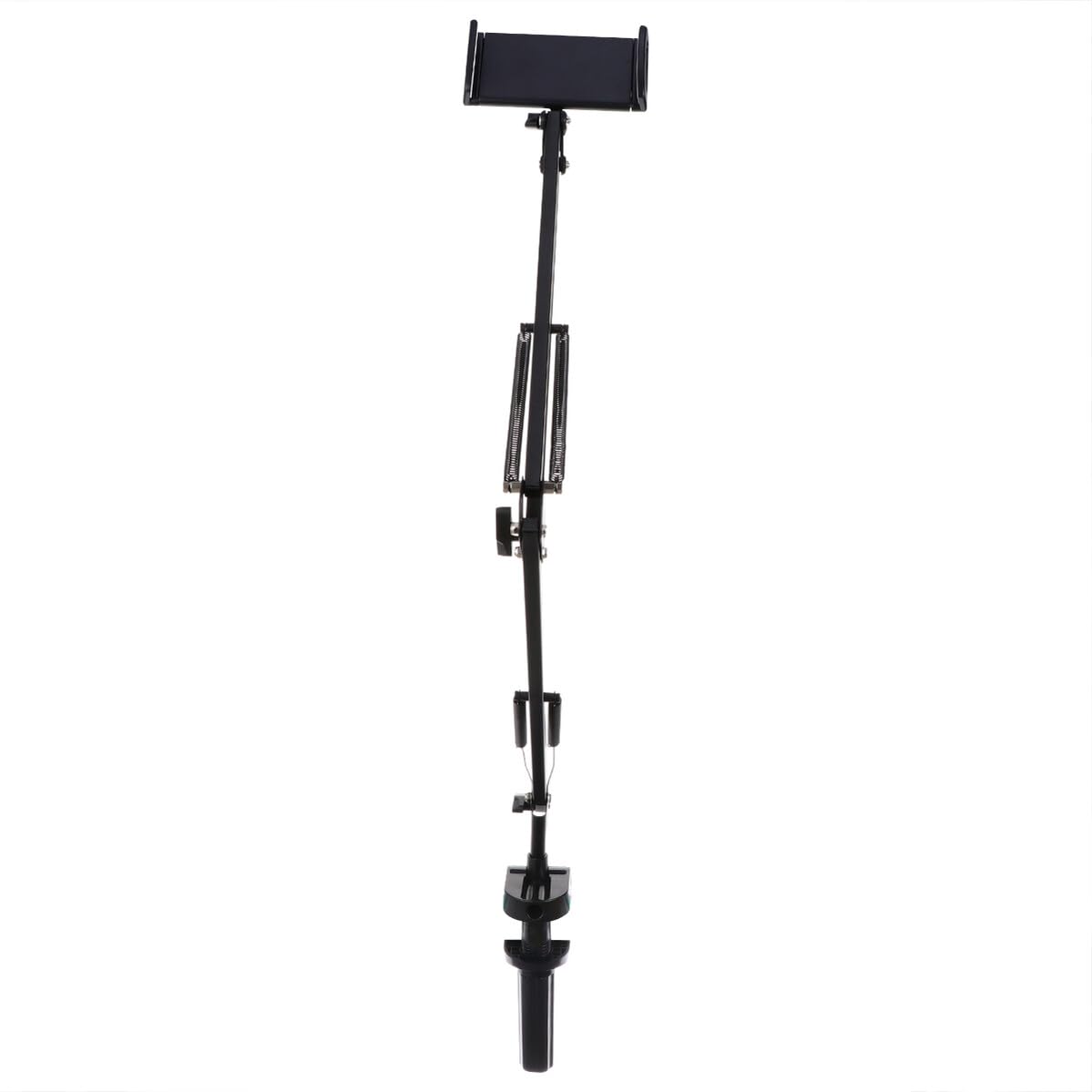 Supporto Telefono da Scrivania in Metallo Nero con Braccio Articolato Flessibile Supporto per Tablet e Smartphone Staffa Resistente per Uso Quotidiano