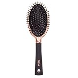 PARSA Beauty Trend Line - Cepillo de pelo ovalado (oro rosa) con cerdas de plástico, cepillo...