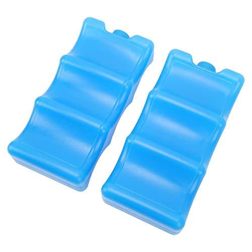 Solinder Bolsa de Hielo para Leche Materna, Forma Contorneada Grande para Botellas, Caja de Hielo Reutilizable mamá Que Trabaja con Leche Materna, Portátil Bolsas Almuerzo, Material Goma Seguro, 2