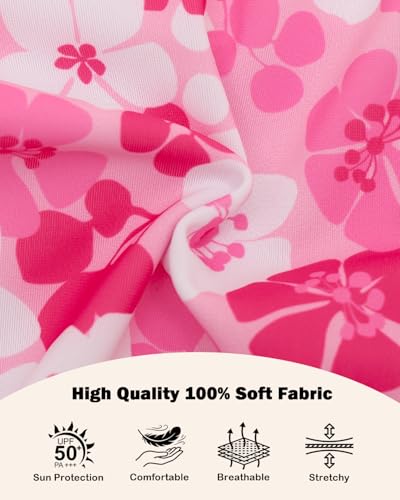 Image of CuteBone Hot Pink Cherry Blossom Pet Dress for Small Dogs, Cats - Double-Layer Ruffled Skirt - Satin Bow - Spring, Summer, Party Dress