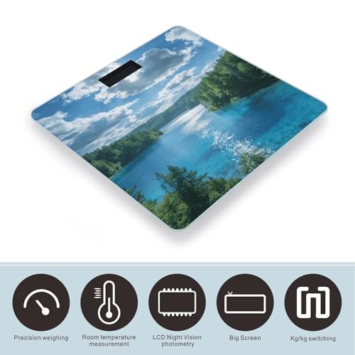 Báscula digital de baño VstaDank con plataforma de vidrio templado miniatura 3