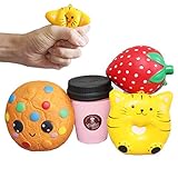 LUSTIGE SQUISHY TOY - Als Geburtstagsgeschenke, Baby Badespielzeug, Kinder Küche Lebensmittel Spielzeug, Baby frühkindliche pädagogische Spielzeug, Neujahrsgeschenk, Vorschule Requisiten Kann als gutes Geschenk ideal für Familienmitglieder und Freunde dienen.