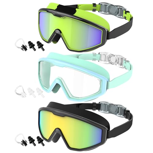 Lunettes de natation pour enfants pour la plage et la piscine lot de 3 paires
