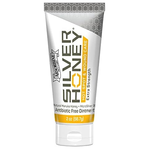 Absorbine Silver Honey Hot Spot & Wound Care Ointment 2oz Tube, Manuka Honey & MicroSilver BG, Medicated for Dogs, Cats, Small Animals Cover