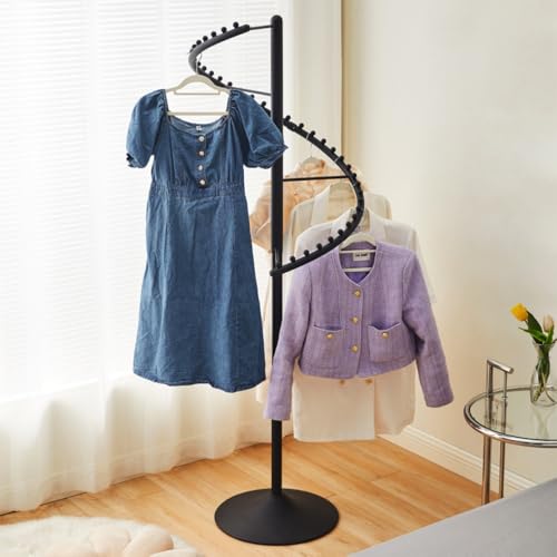 NYHGOXM 360°��]�� �R�[�g�n���K�[ ���b�N - �������Ŏ��t���ȒP�A�|��ɂ������֎��[�p�n���K�[ �X�����݌v �ߗގ��[ ��]�n���K�[���b�N (183x63cm,�u���b�N)